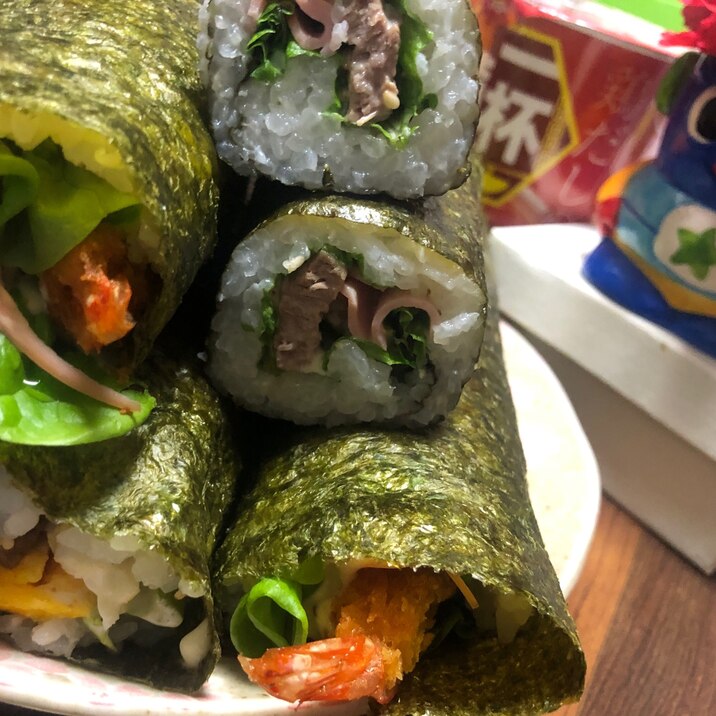 節分★納豆とツナの太巻き(韓国風)